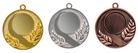 Thumbnail for Gold-, Silber- und Bronzemedaillen der Marke POMEKI mit Lorbeerkranz-Designs auf einem weißen Hintergrund als Auszeichnung.