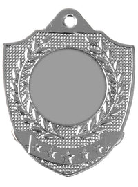 Thumbnail for Medaillen Hamburg 50x45 mm PK79295g-E25 in Schildform, mit Lorbeerkranz und Sternen verziert, mit leerer runder Mitte, ideal für Liebhaber von Sammlerstücken.
