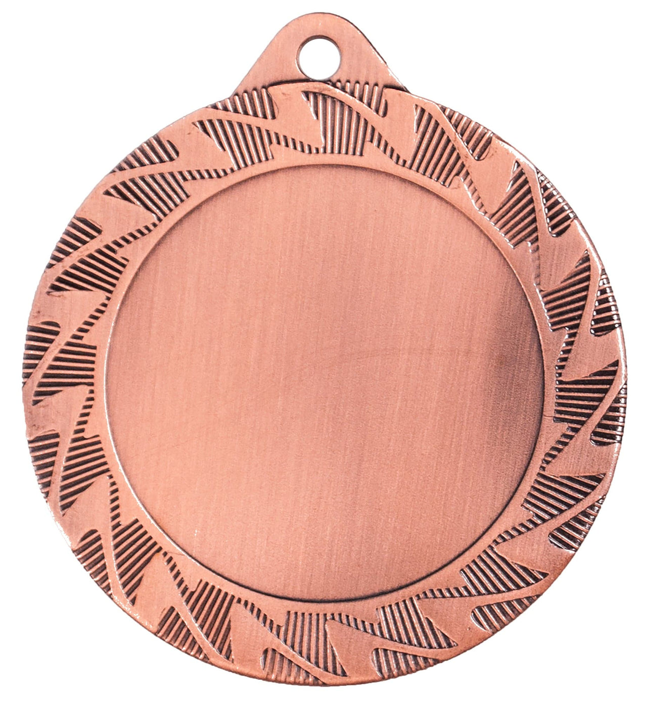 Runde Bronzemedaille mit dekorativem Rand und leerer Mitte zum Gravieren, eine hochwertige Medaille von Würzburg, 70 mm, PK79310g-E50.