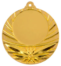 Thumbnail for Medaillen Göttingen 40 mm PK79314g-E25 Goldmedaille mit einem Sternendesign und einem runden Zentrum zur individuellen Gestaltung, isoliert auf weißem Hintergrund. Diese Auszeichnung ist ideal für Wettbewerbe und feierliche Anlässe.