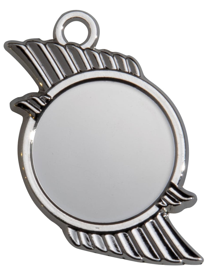 Medaillen Zwickau 50 mm PK79334g-E25 mit runder Mitte und flügelartigen Motiven auf beiden Seiten, gefertigt aus hochwertigem Material für ein exklusives Design.