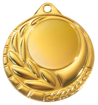 Thumbnail for Goldmedaille mit leerem zentralen Bereich und Lorbeerkranzdesign als POMEKI Medaillen Bremerhaven 50 mm PK79343g-E25 Auszeichnung.
