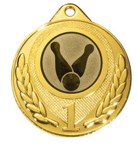 Thumbnail for Goldene Erstplatz-Auszeichnung mit Lorbeerkranz und leerem Zentrum für die Medaillen Köln 50 mm PK79344g-E25 von POMEKI.