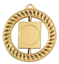 Thumbnail for Goldfarbene Medaillen Regensburg 70 mm PK79320g-E25 mit einer leeren Mittelplakette und einem kreisförmigen Rand mit Lorbeerkranz-Design.