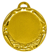 Thumbnail for Eine 70 mm große Goldmedaille von Medaillen Norderstedt mit verziertem Rand und einer Schlaufe an der Oberseite, gefertigt aus hochwertigem Material und mit exklusivem Design.