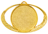 Thumbnail for Die Medaillen Fürth 92 x 57 mm verfügen über eine leere runde Mitte, umgeben von einem Kranzmuster, und präsentieren hochwertiges Material für ein exklusives Design.
