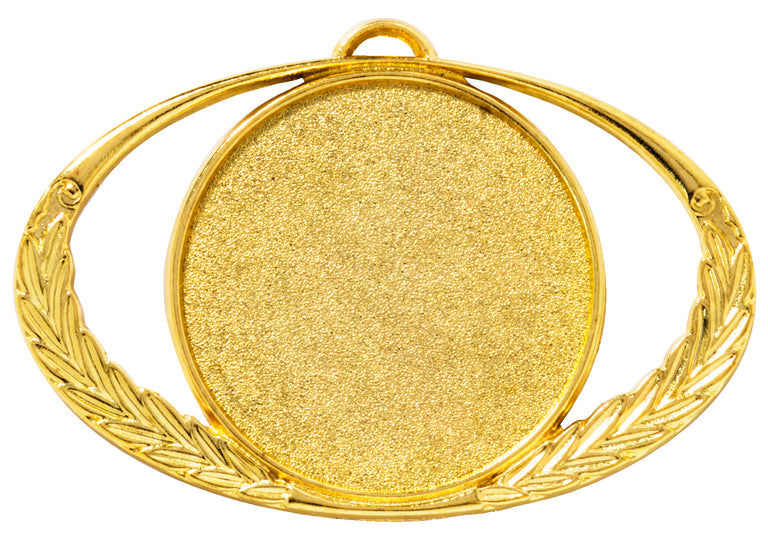 Die Medaillen Fürth 92 x 57 mm verfügen über eine leere runde Mitte, umgeben von einem Kranzmuster, und präsentieren hochwertiges Material für ein exklusives Design.