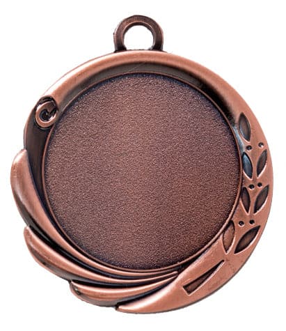 Eine Medaillen Konstanz 70 mm mit glatter, runder Mitte und dekorativem Blattmuster am rechten Rand, mit exklusivem Design und gefertigt aus hochwertigem Material.