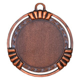 Thumbnail for Die Medaillen Dessau-Roßlau 70 mm, eine Bronzemedaille mit kreisförmigem Design, verfügen über eine leere Mitte und dekorative Akzente am Rand und zeigen so hochwertiges Material.