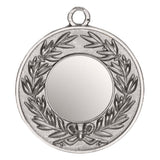Thumbnail for Die Medaillen Gießen 50 mm sind eine runde Silbermedaille mit exklusivem Design, mit einer leeren Mitte und einem Lorbeerkranzmuster um den Rand, gefertigt aus hochwertigem Material.