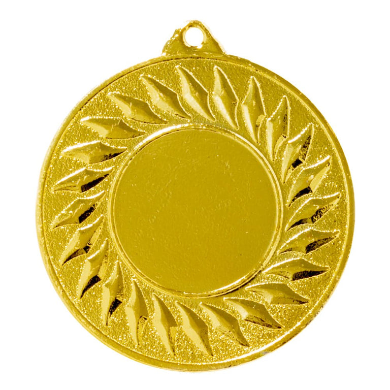 Goldmedaille mit Lorbeerkranz-Design und blanker Mitte, perfekt als Auszeichnung, POMEKI Medaillen Tübingen 50 mm ist ideal für Preisverleihungen.
