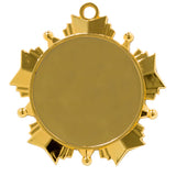Thumbnail for Goldfarbene Medaille mit leerer runder Mitte und sternförmig gezacktem Rand, Öse oben. Medaillen Heidelberg 70 mm von POMEKI.