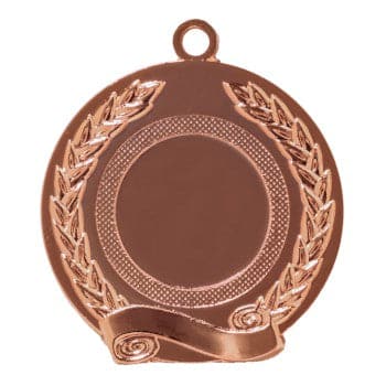 Eine aus hochwertigem Material gefertigte Bronzemedaille mit einem Lorbeerkranz in der Mitte und einem dekorativen Band am unteren Rand. Das exklusive Design dieses Medaillen Witten 50 mm sorgt dafür, dass es in jeder Sammlung hervorsticht.