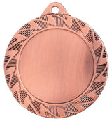 Thumbnail for Runde Bronzemedaille mit leerer Mitte zum Gravieren und gezacktem Zickzackmuster am Rand. Medaillen Würzburg 70 mm von POMEKI.