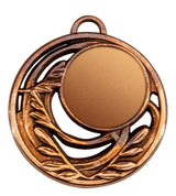 Thumbnail for Eine Medaille Cottbus 50 mm mit runder Mitte und dekorativem Blattdesign, gefertigt aus hochwertigem Material. Sie verfügt über eine kleine Schlaufe an der Oberseite zum Befestigen eines Bandes oder einer Kette, was ein exklusives Design veranschaulicht.