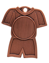 Thumbnail for Trikot-Medaillen Chemnitz 61 mm in Form eines Sporttrikots, mit einem leeren runden Feld in der Mitte zum Gravieren, mit einem exklusiven Design, ideal für einen Ehrenpreis.