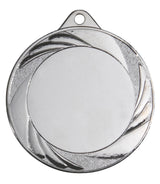 Thumbnail for Medaille mit leerer runder Mitte, dekorativem Wirbelmuster an den Rändern und kleinem Loch oben zur Befestigung. Medaillen Karlsruhe 70 mm von POMEKI.