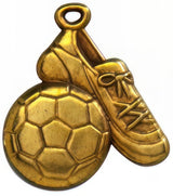 Thumbnail for Fußball mit Schuh Medaillen Ludwigshafen 53 x 50 mm mit einem Fußball- und Fußballschuhdesign, gefertigt aus hochwertigem Material für ein exklusives Design.