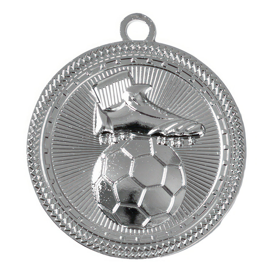 Eine exklusive Auszeichnung: Eine Silbermedaille mit dem Relief des Fußballschuh Medaillen Lübeck 50 mm PK79238 und Bälle von POMEKI., medaillen lübeck, medaille