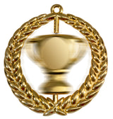 Thumbnail for Eine Medaillen Dresden 85 mm, zentriert in einem goldenen Lorbeerkranzrahmen, zeigt ein exklusives Design und symbolisiert eine prestigeträchtige Auszeichnung.